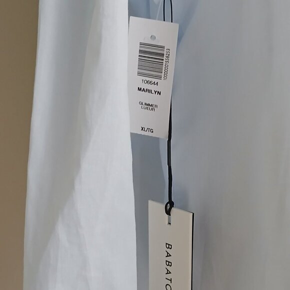 NWT Aritzia Babaton Marilyn Oversized Button-up Blouse in Glimmer Baby Blue XL - Picture 5 of 10